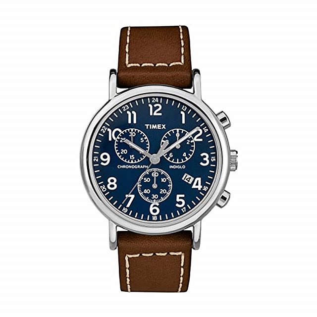 Weekender Chronograph 40mm 2-piece Leather Strap - B...